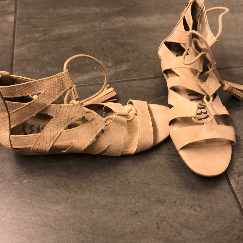 Brand new lace up sandals